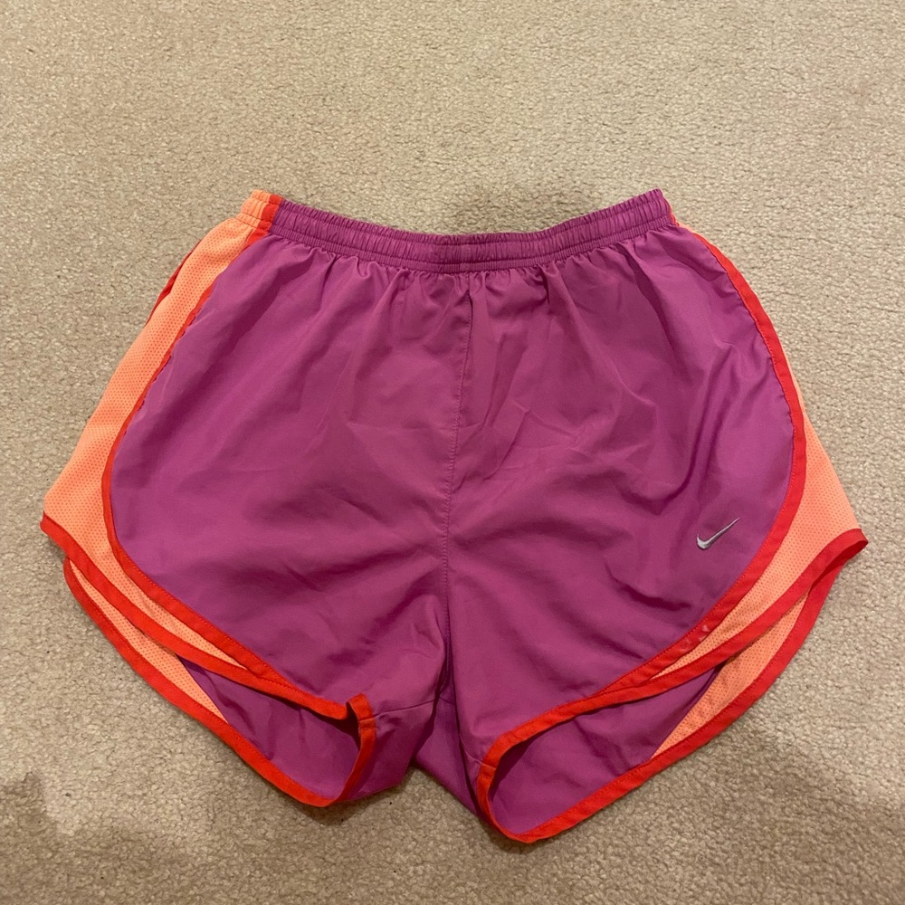 Pink and orange Nike shorts